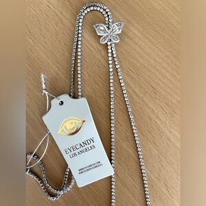 NWT Eye Candy Butterfly Lariat Necklace